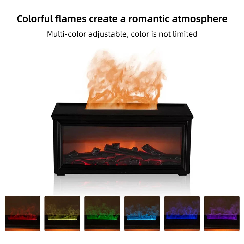 LISM Fireplace Diffuser Aromatherapy Humidifier With Flame Effect