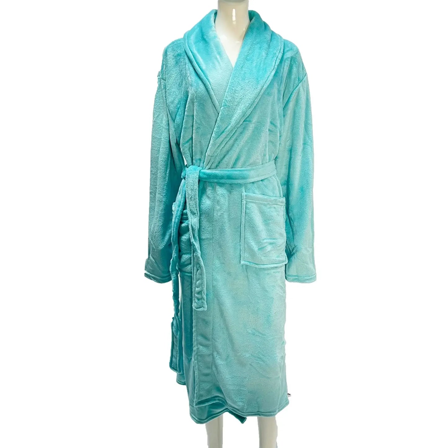 Casual Flannel Bathrobe Set For Women Two Piece Home Wear
