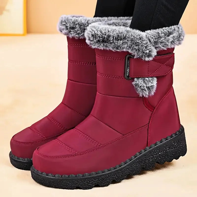 FZY Womens Winter Snow Boots Faux Fur Lining Warm Ankle