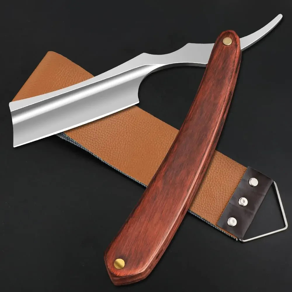 From The Vendor Field Professional Straight Razor With Leather Strap