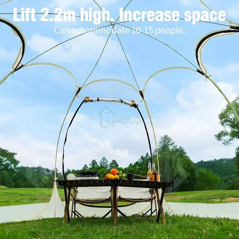 LIADUS Outdoor Waterproof Transparent Dome Tent Mushroom Shaped Shelter