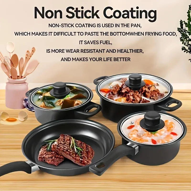 AEHOME 13 Piece Nonstick Cookware Set Induction Compatible Pot Pan