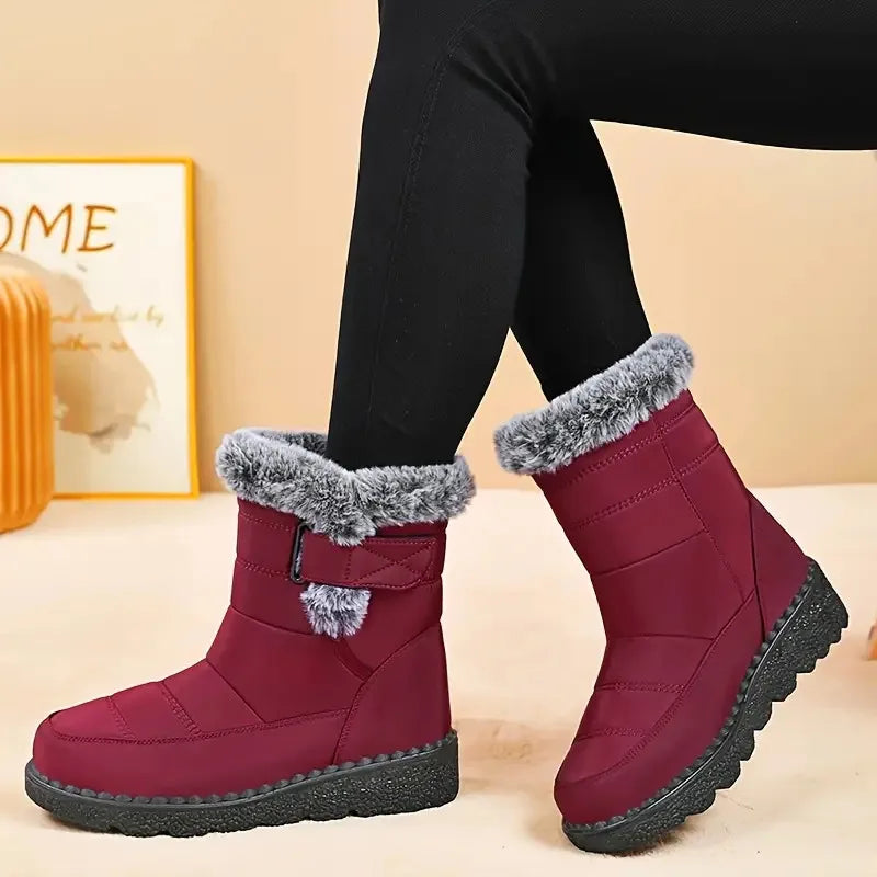 FZY Womens Winter Snow Boots Faux Fur Lining Warm Ankle