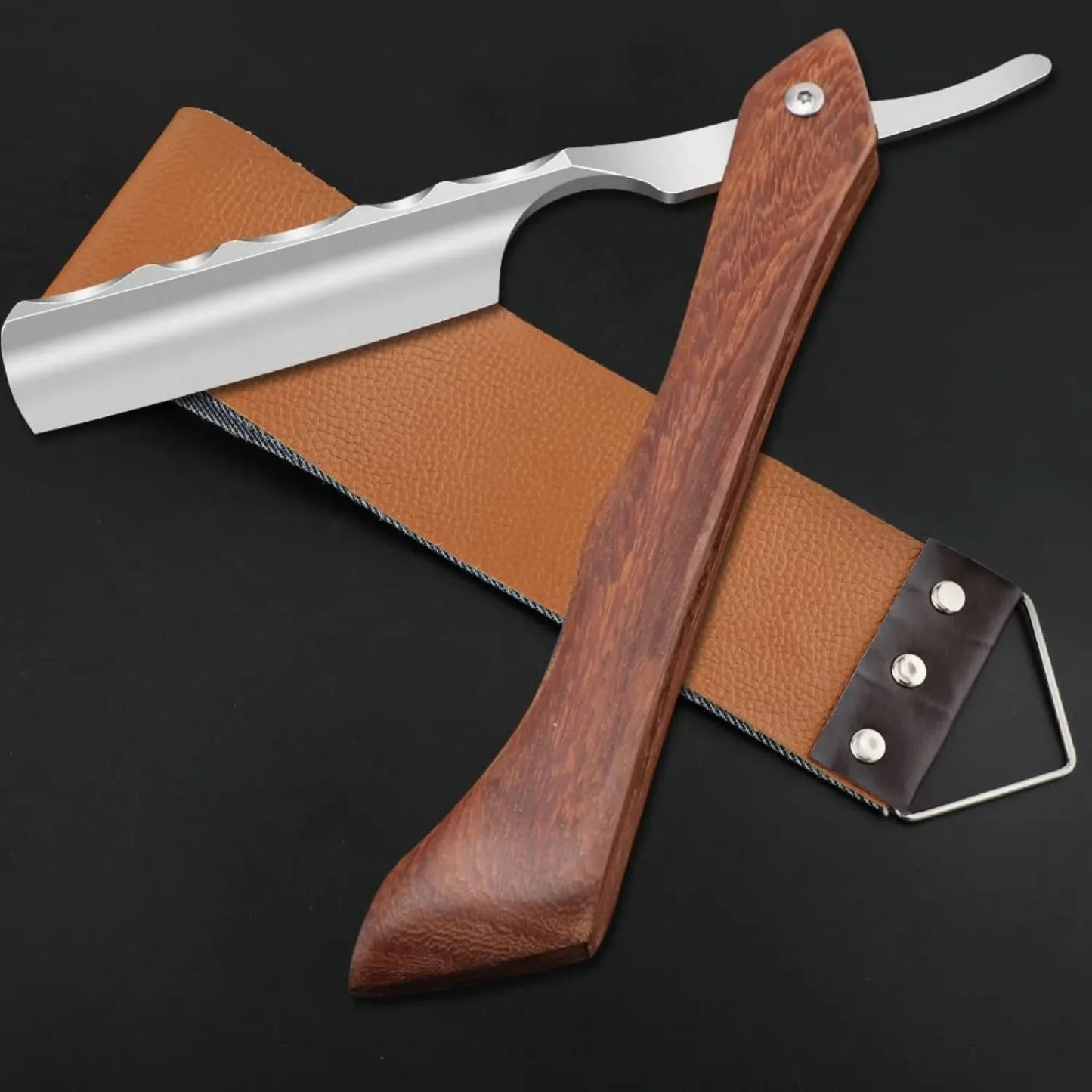 From The Vendor Field Professional Straight Razor With Leather Strap