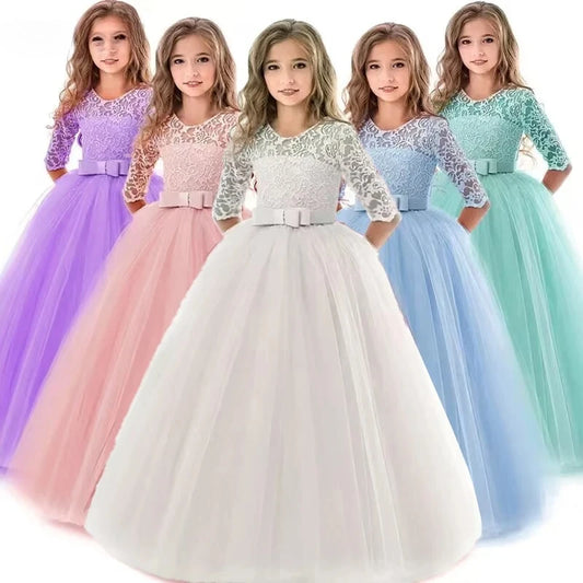 Children Princess Girls Party Wear Kids Christmas Dress Girl's Birthday Dress Baby Girl Wedding Banquet Clothes 3-14 years