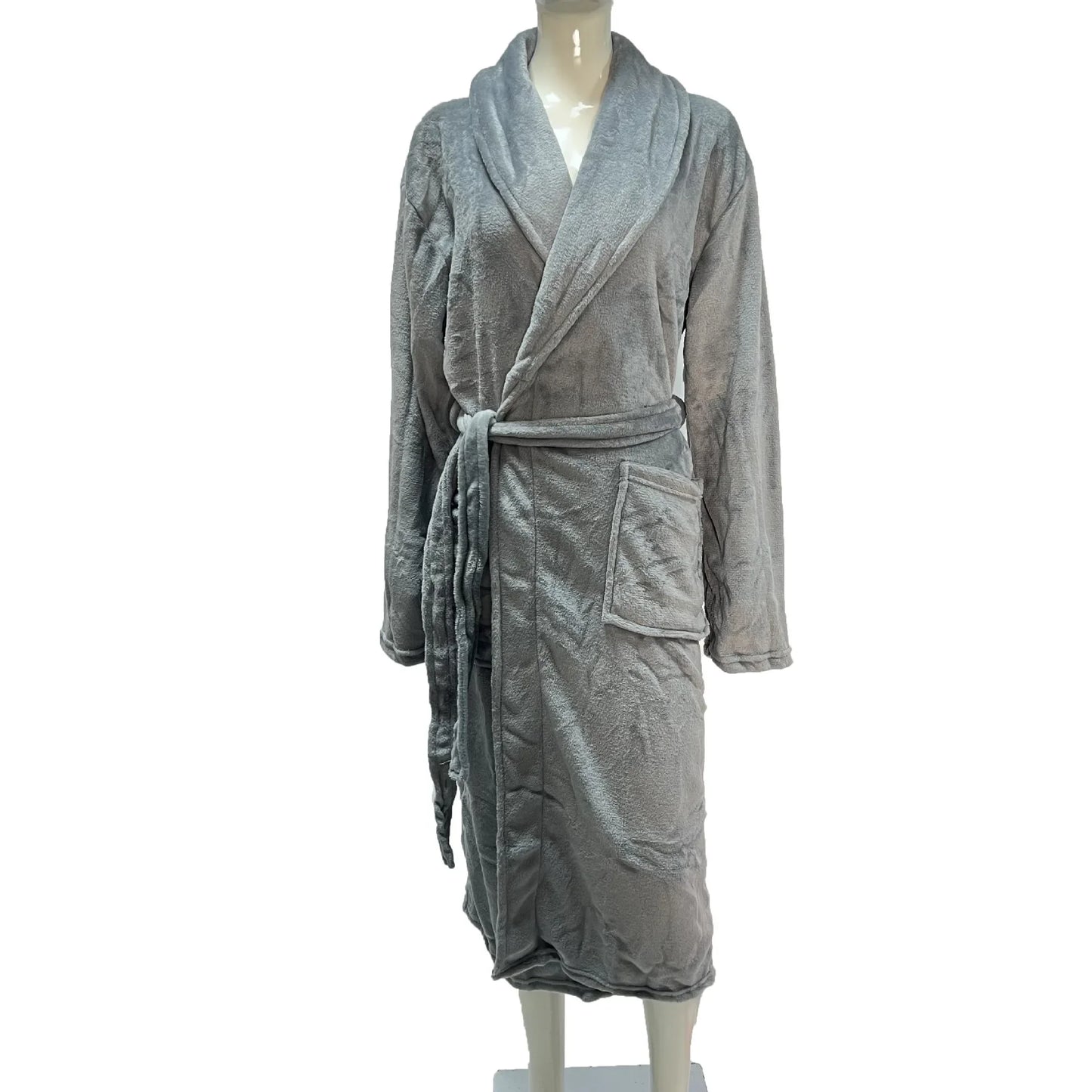 Casual Flannel Bathrobe Set For Women Two Piece Home Wear