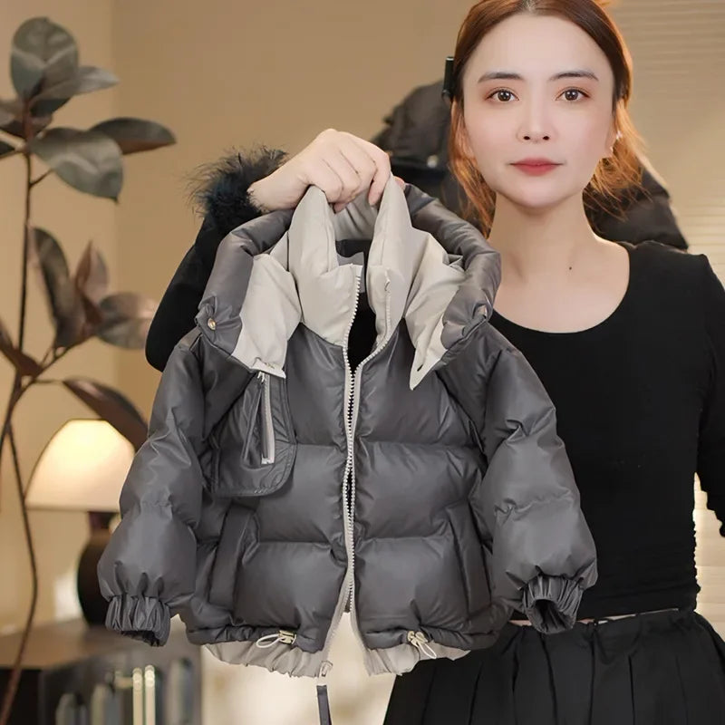 Unisex Western Style Winter Cotton Jacket For Kids Thickened Double Sided Warmth