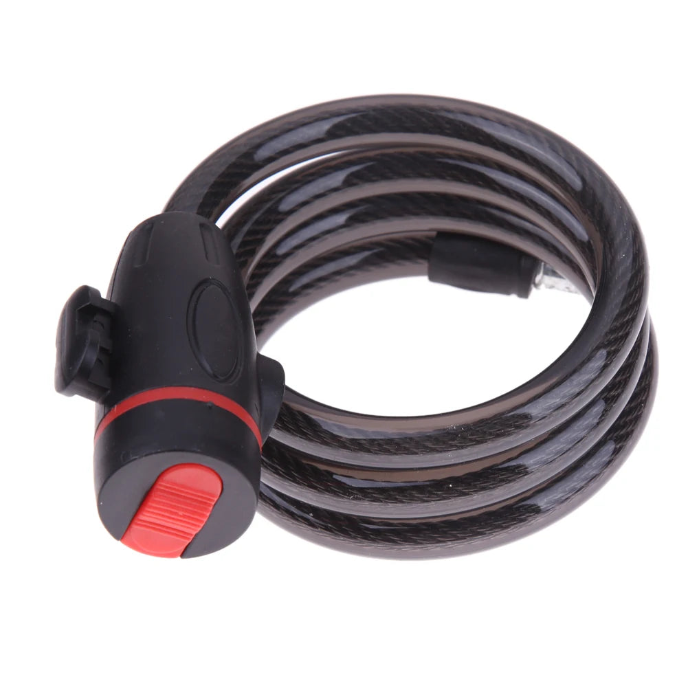 West Biking Universal Antitheft Steel Coil Cable Lock With Key