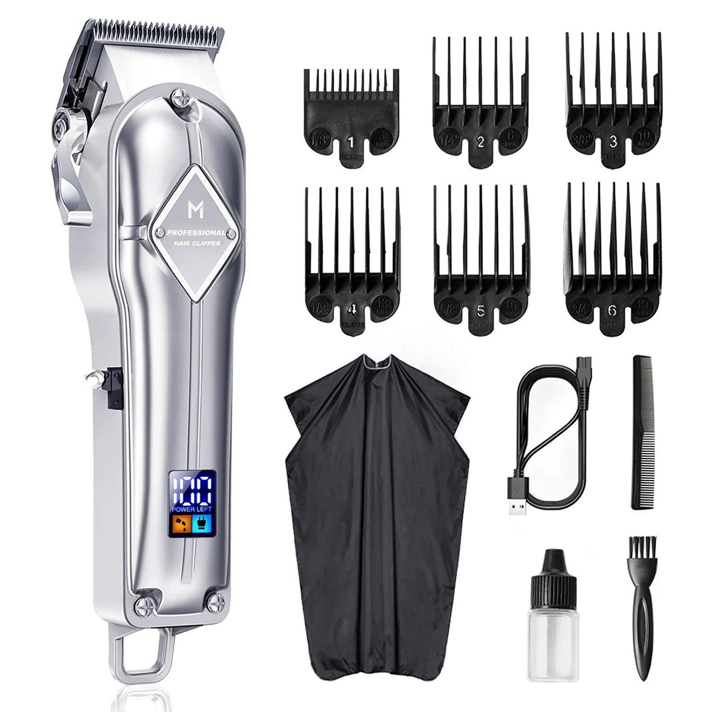 Fairywill Hair Clippers Cordless Grooming Kit For Men Rechargeable