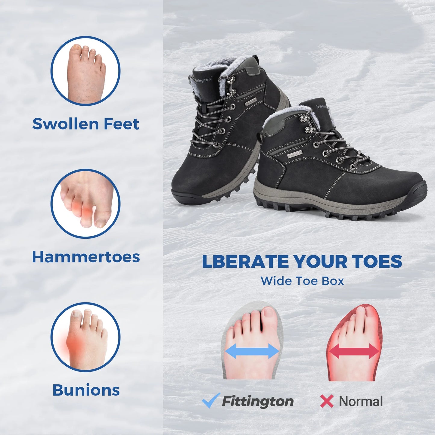 Winter Snow Boots For Men Warm Anti Slip Lightweight Footwear