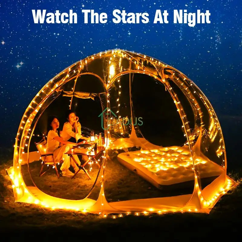 LIADUS Outdoor Waterproof Transparent Dome Tent Mushroom Shaped Shelter