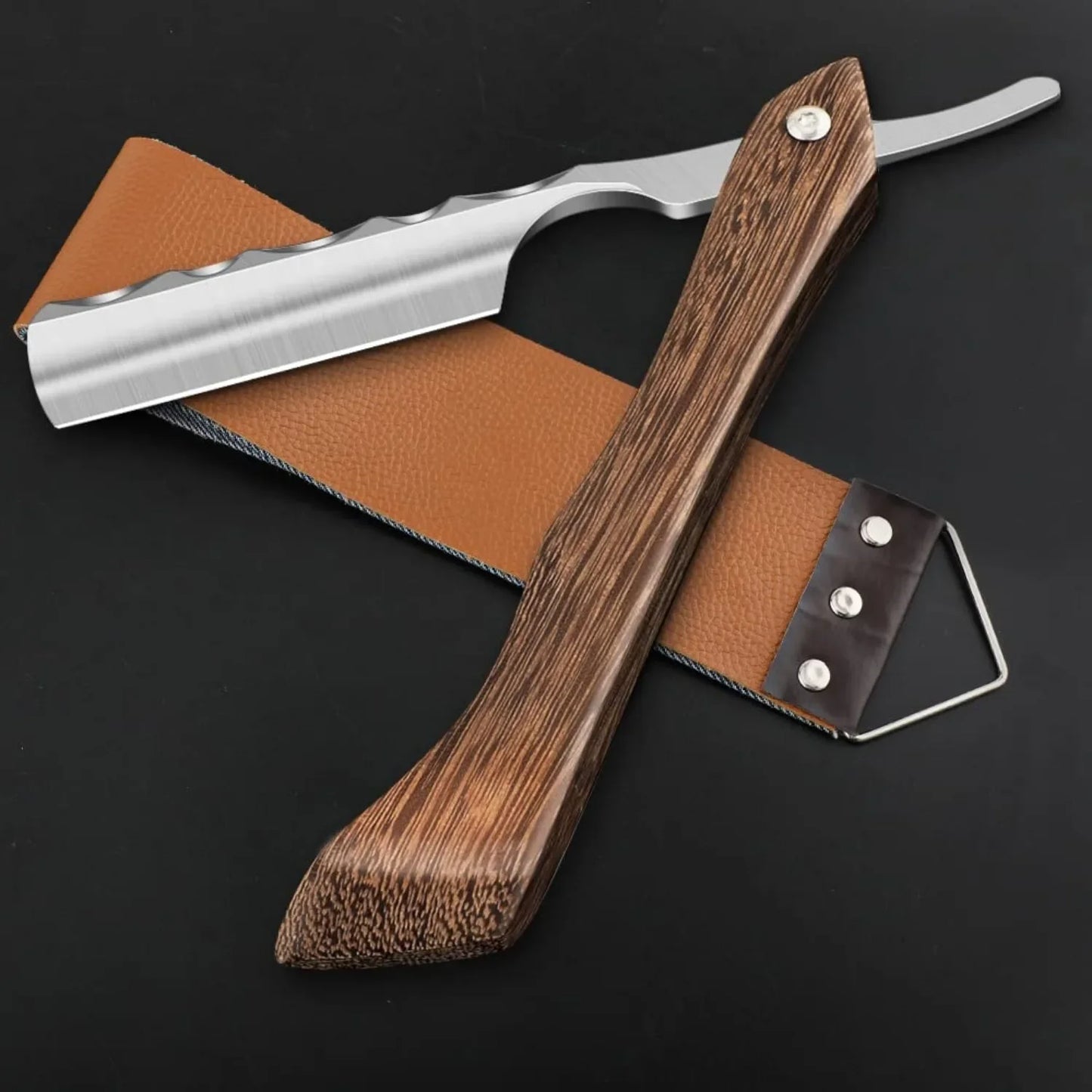 From The Vendor Field Professional Straight Razor With Leather Strap