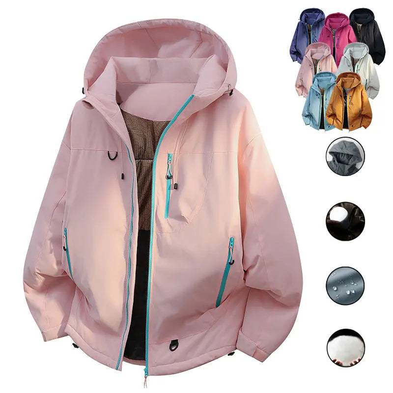Ippolich Winter Jacket Waterproof Windproof Hooded Coat For Men Women