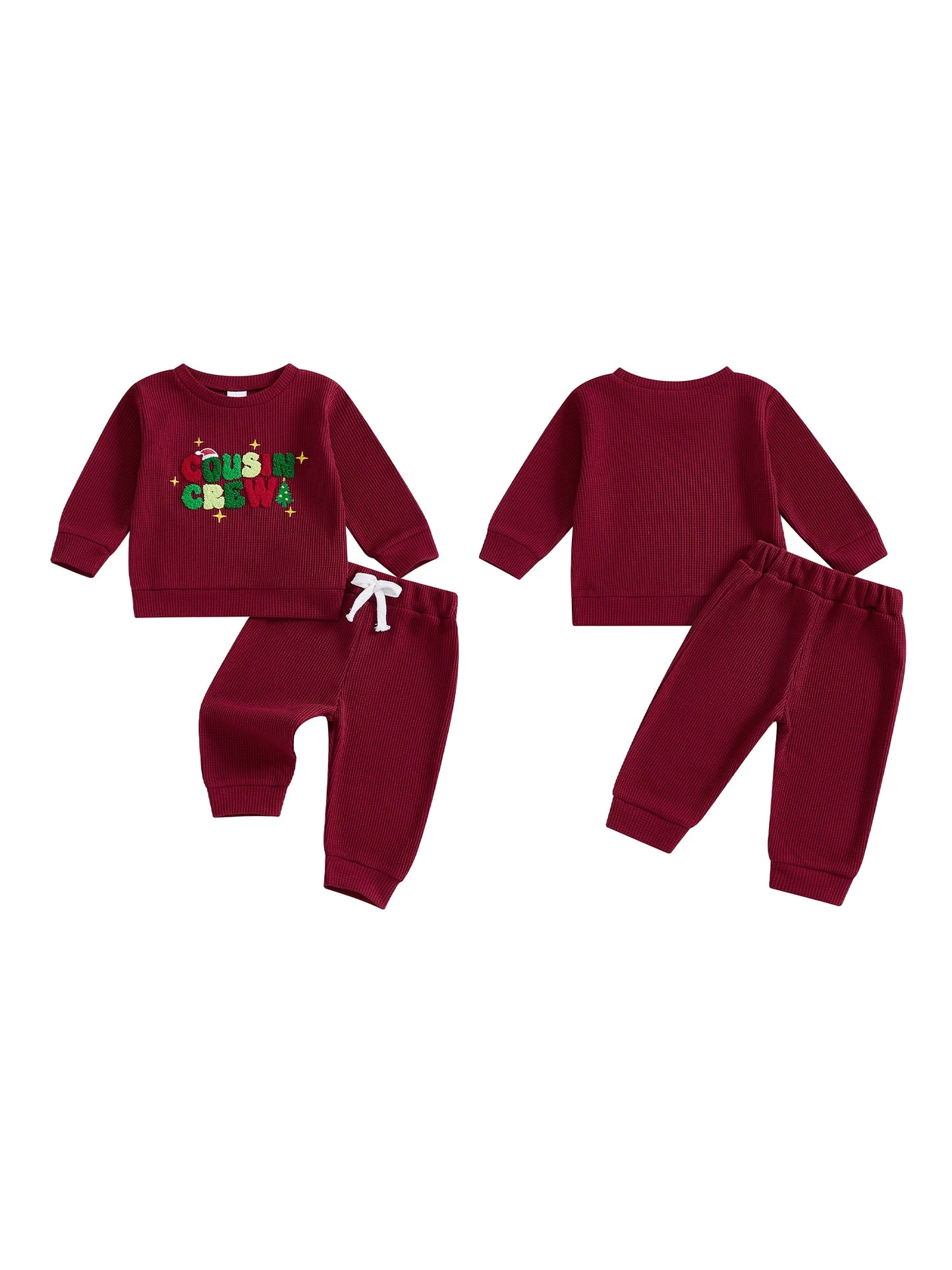 Guangdong Infant Snowflake Hoodie And Joggers Two Piece Holiday Set