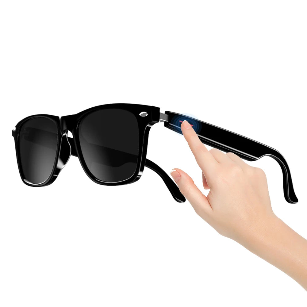 APWIKOGER Smart Glasses AI Voice Assistant Bluetooth Camera Sunglasses