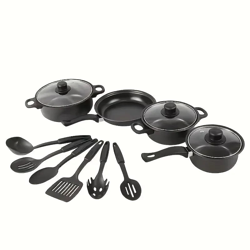 AEHOME 13 Piece Nonstick Cookware Set Induction Compatible Pot Pan