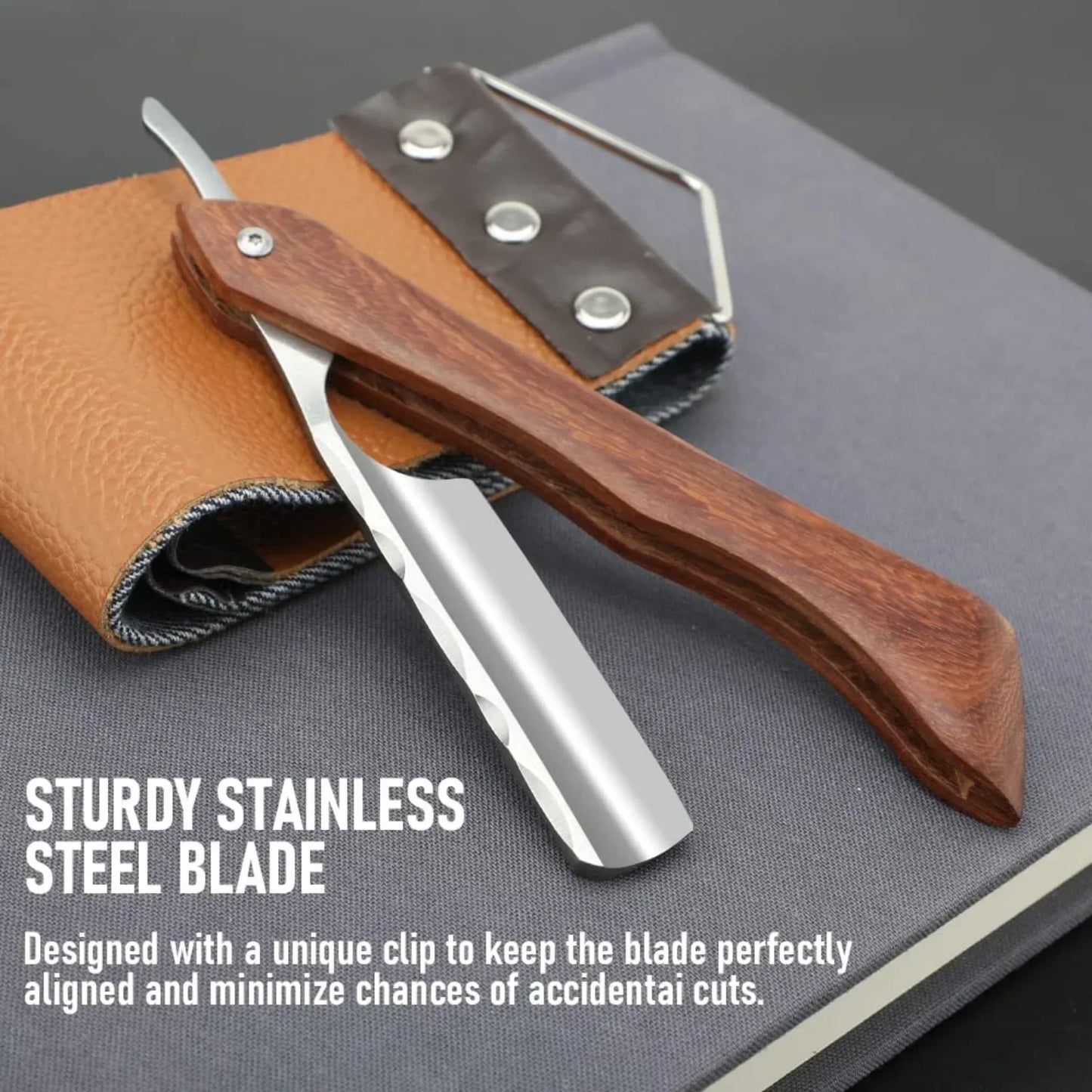 From The Vendor Field Professional Straight Razor With Leather Strap