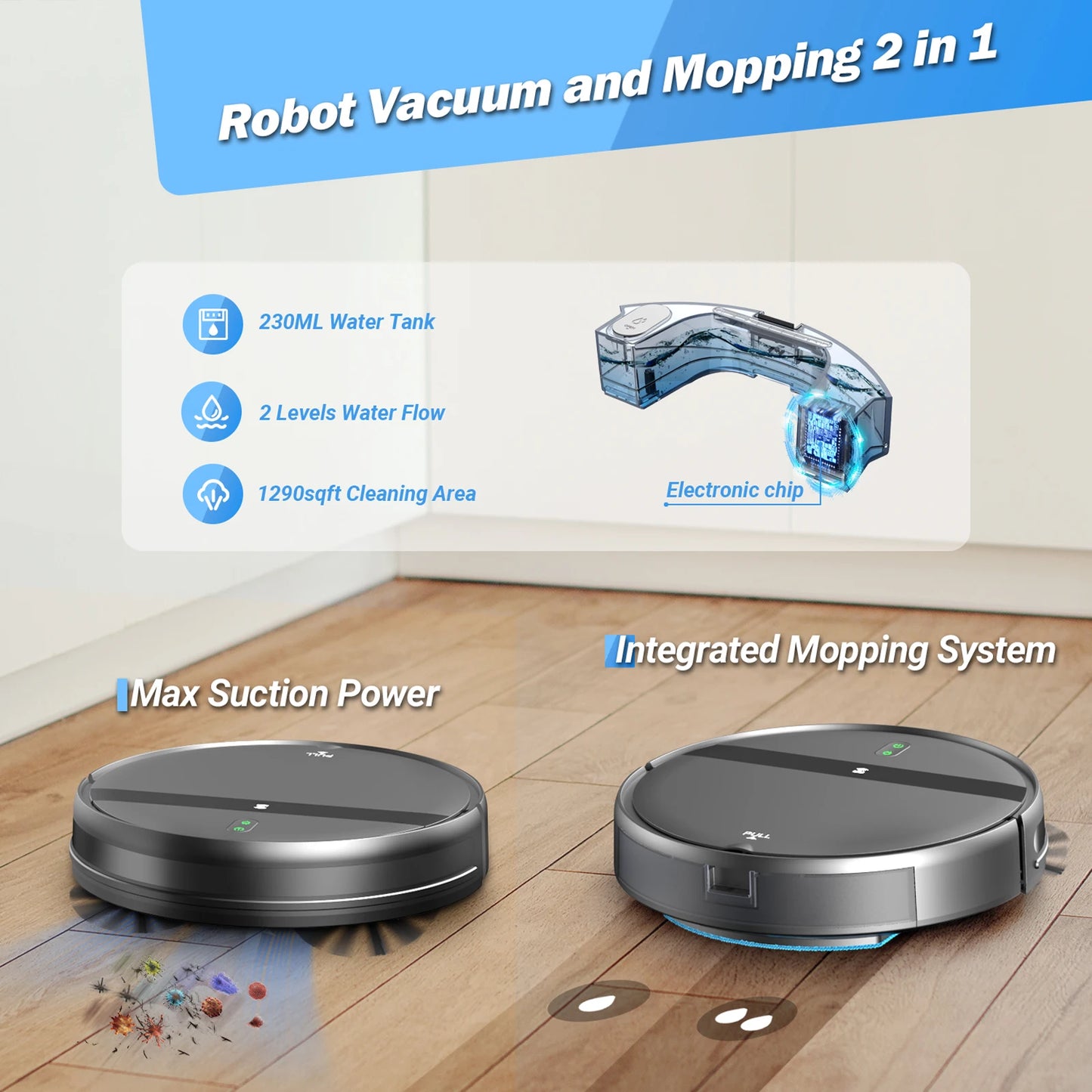 OMESER G20 Robotic Vacuum Cleaner 2000Pa Strong Suction 3 in 1 Mopping Sweeping Suction APP Floor Carpet Washing Appliance