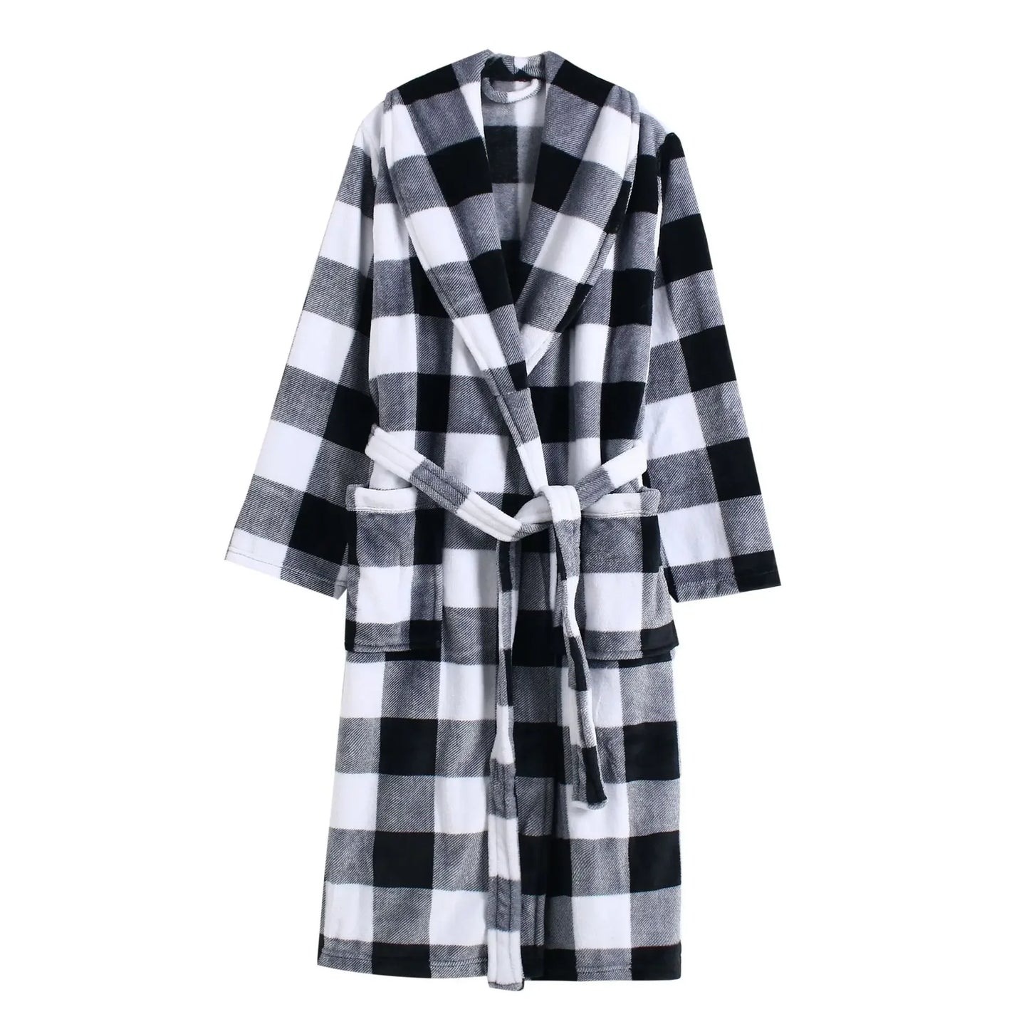 Casual Flannel Bathrobe Set For Women Two Piece Home Wear