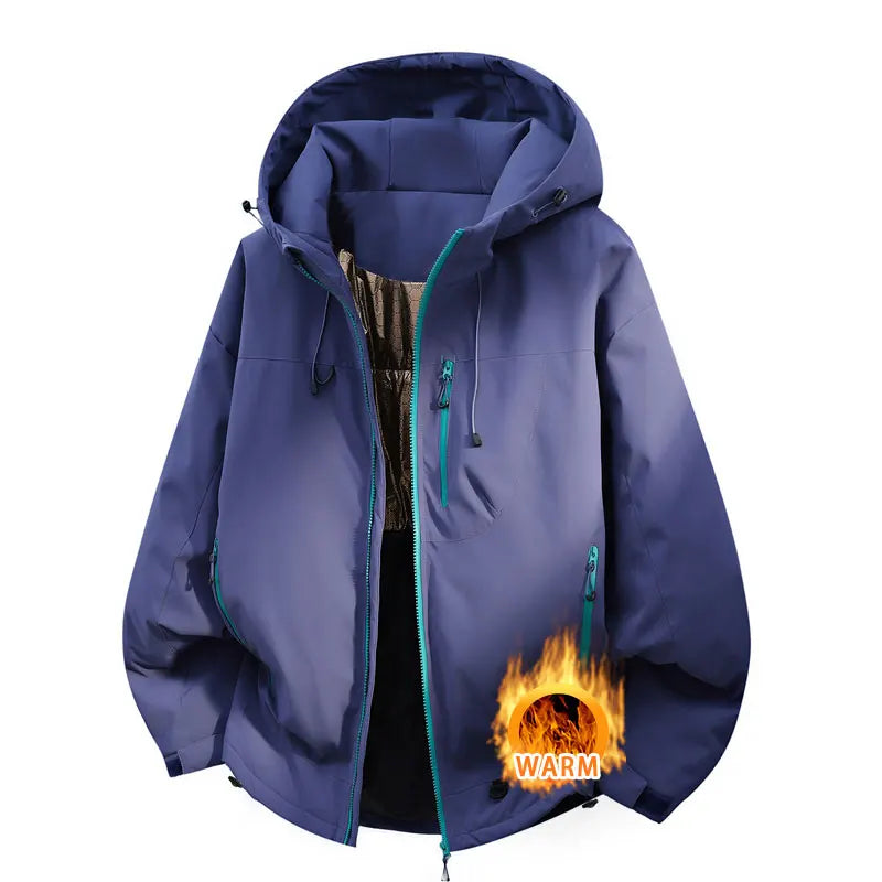 Ippolich Winter Jacket Waterproof Windproof Hooded Coat For Men Women