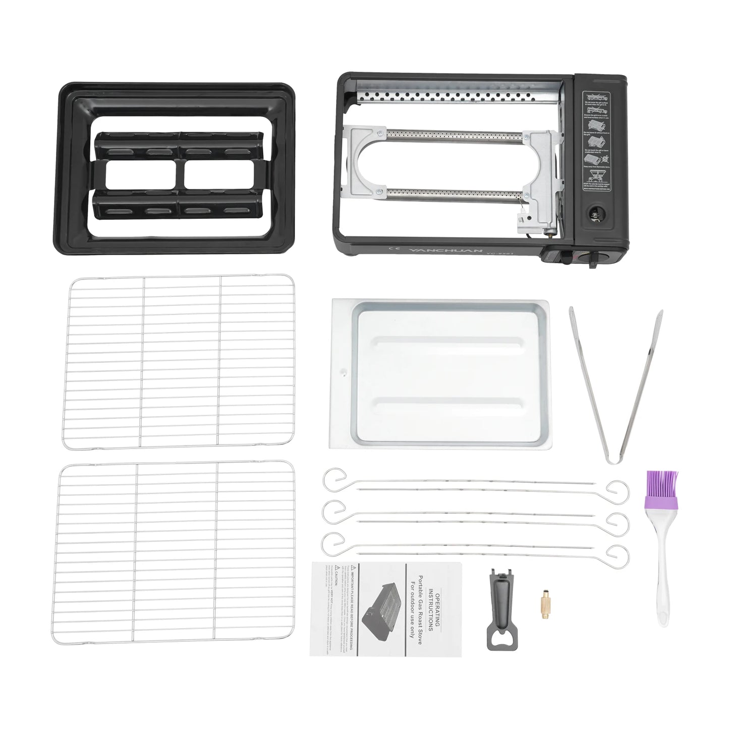 Portable Camping Gas Stove With Carrying Case For Outdoor Cooking