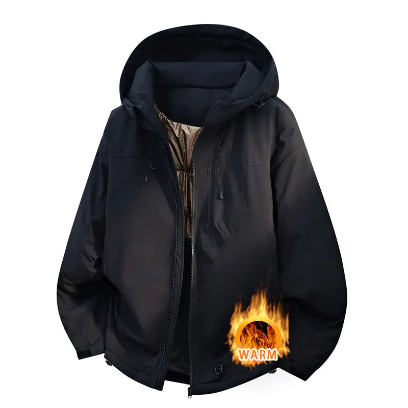 Ippolich Winter Jacket Waterproof Windproof Hooded Coat For Men Women