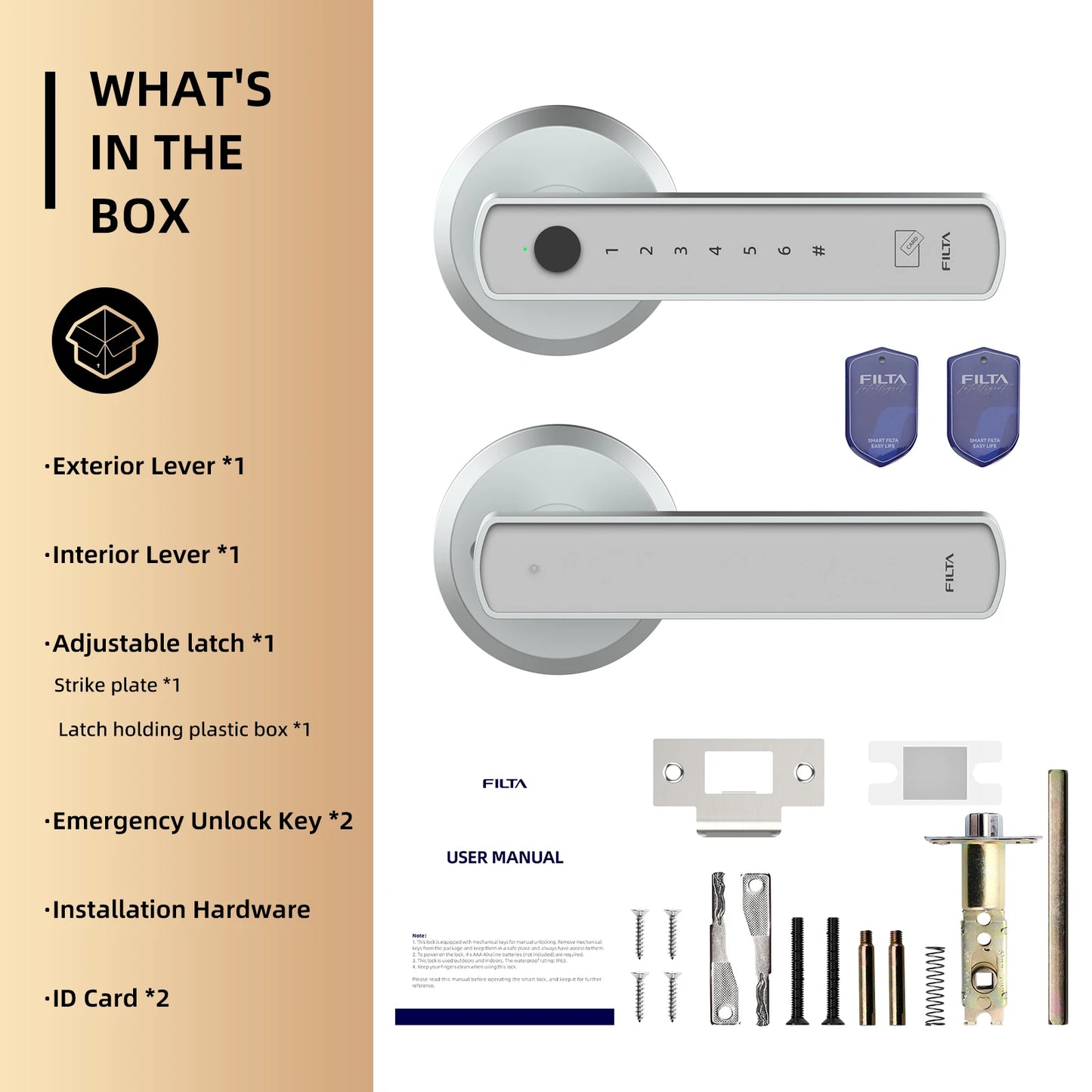 Viladepot Smart Lock Fingerprint Door Lock With Bluetooth App Control