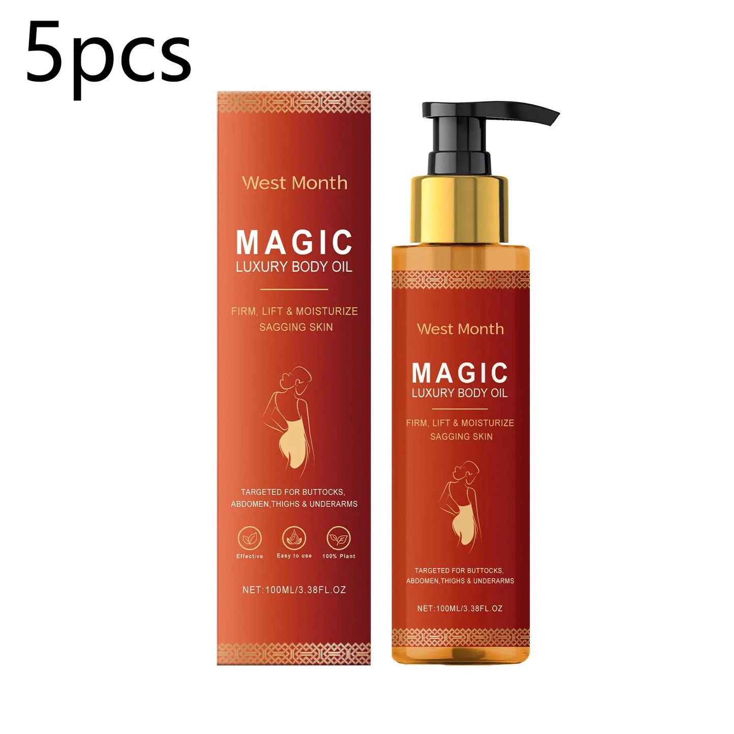 West&Month Firming Body Oil For Glowing Skin And Cellulite