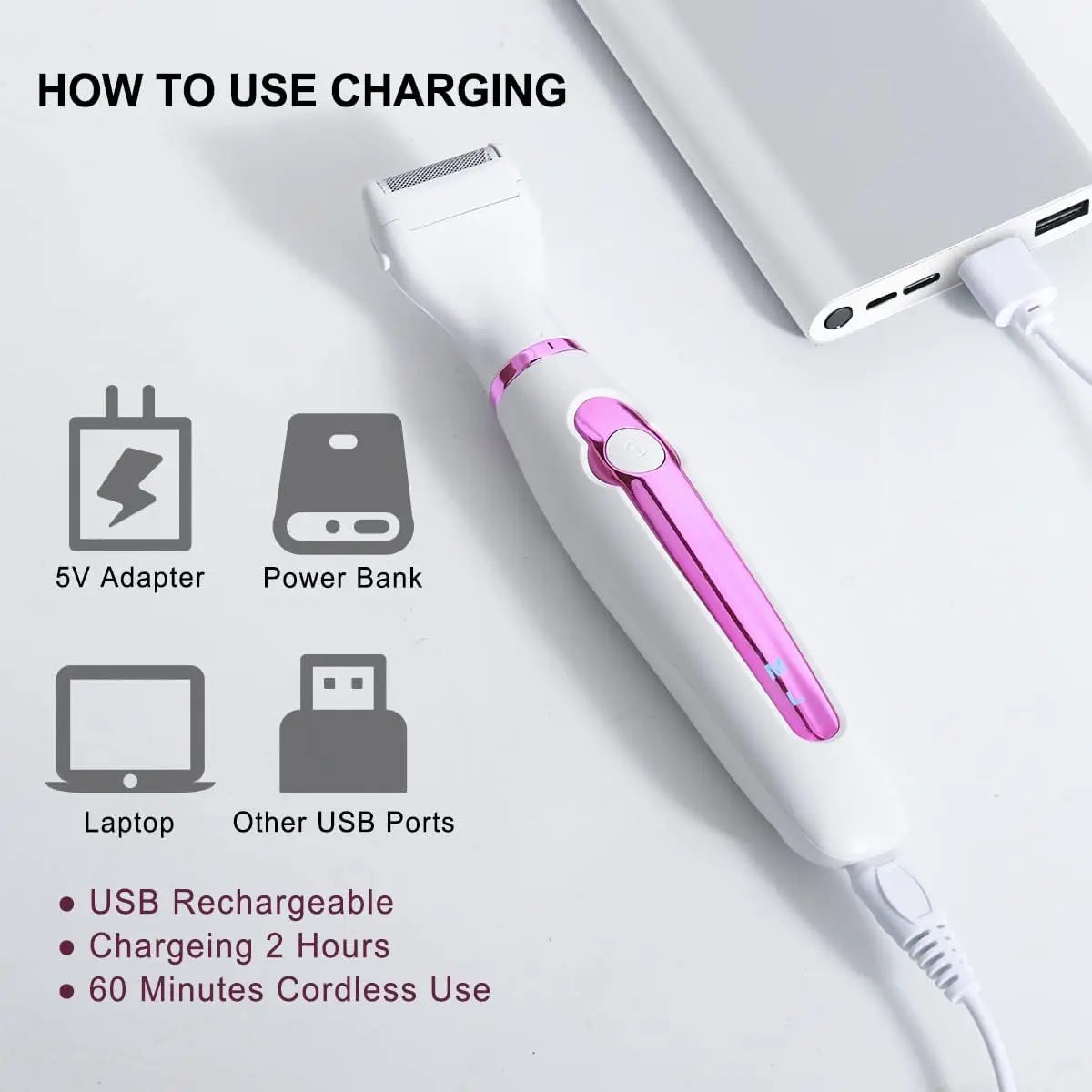 JOOYEE Six In One Electric Epilator Hair Remover For Body