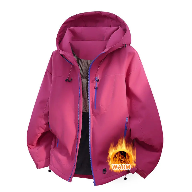 Ippolich Winter Jacket Waterproof Windproof Hooded Coat For Men Women