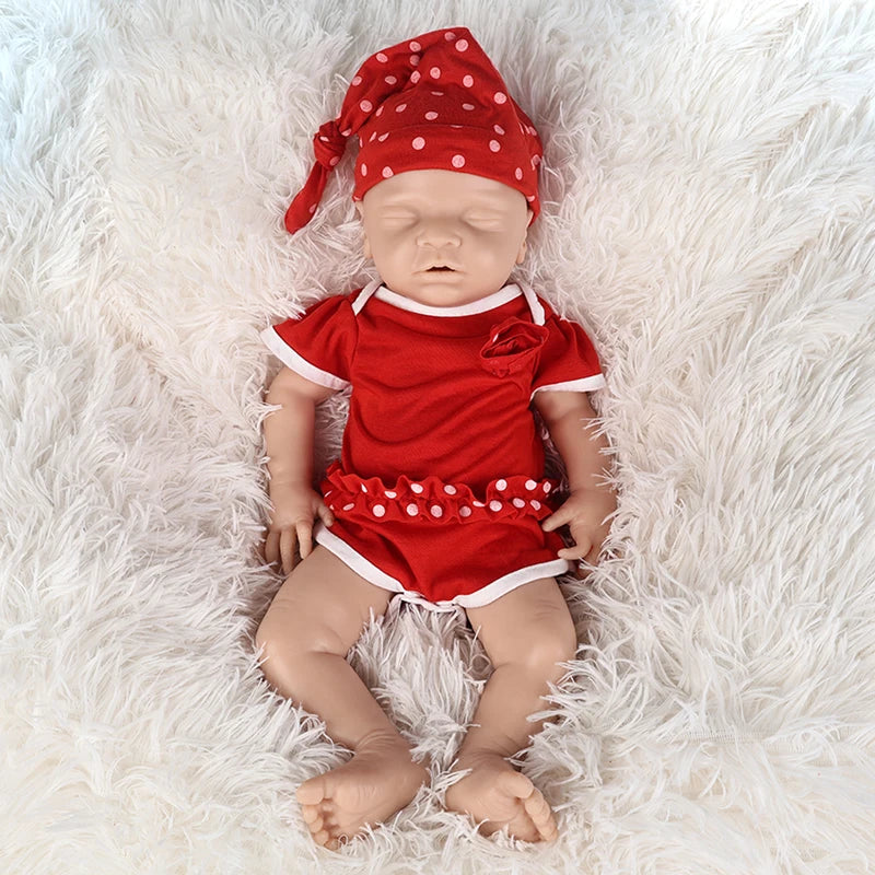 IVITA Reborn Silicone Baby Doll Unpainted Realistic Toy For Kids