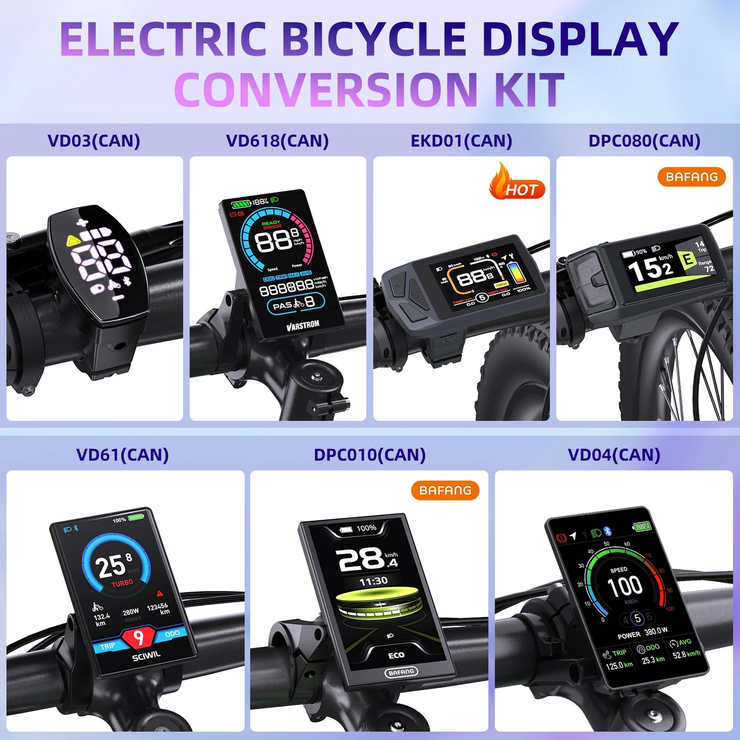 Varstrom CAN Display DPC010 Ebike Computer For Bafang CAN Bus