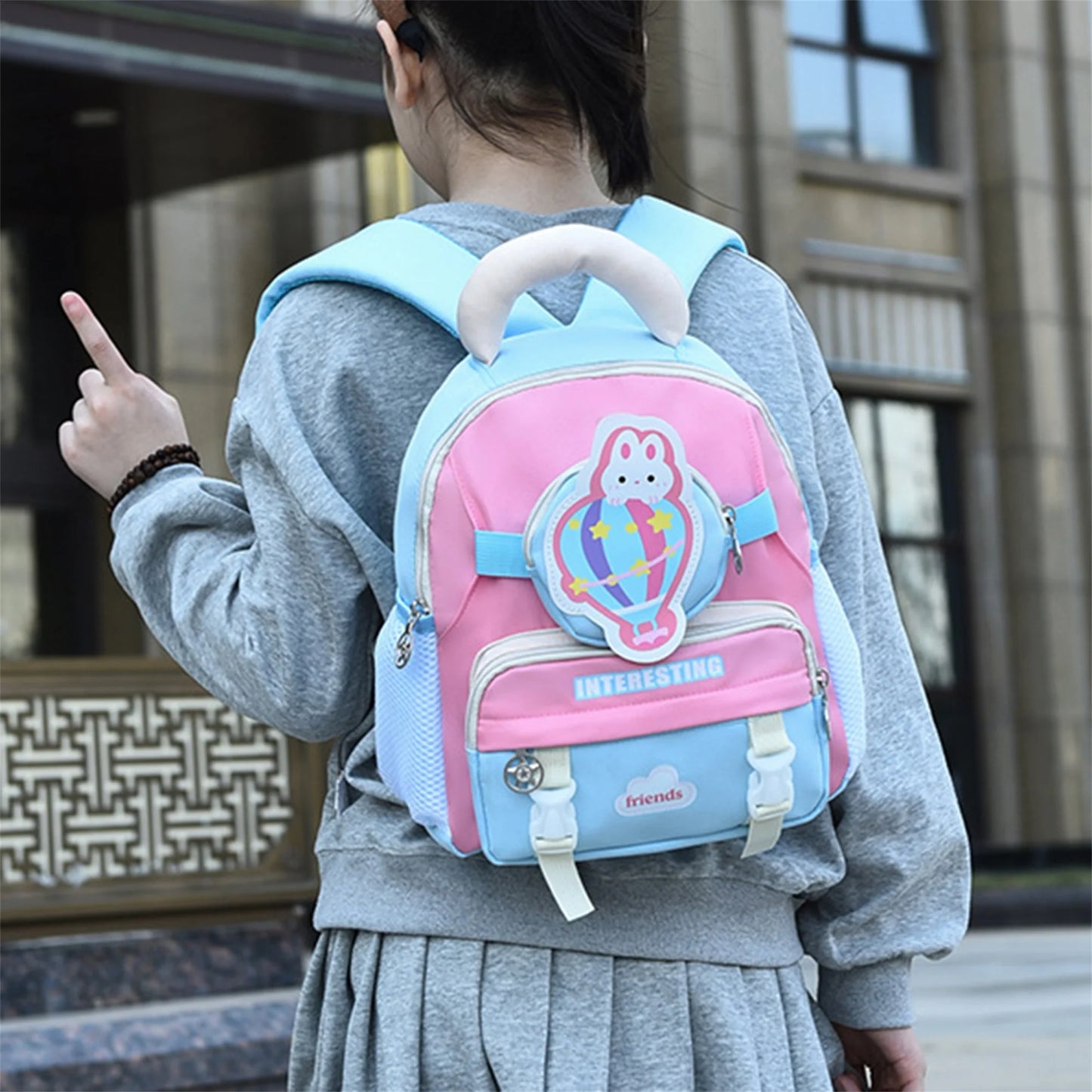 CN Guangdong Adorable Bunny Kids Backpack Unisex Cartoon Preschool Bag