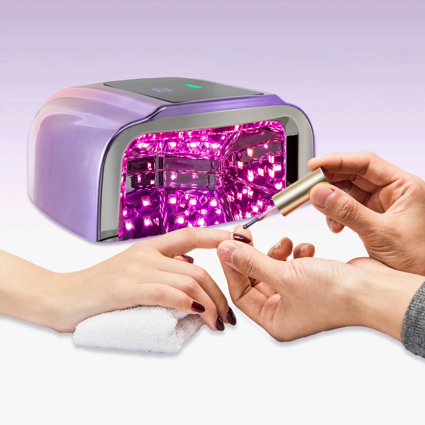 Bymaocar Nail Dryer 96W UV LED Cordless Removable Stainless Steel
