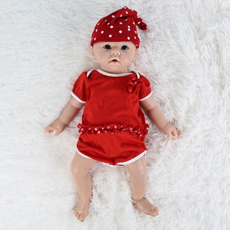 IVITA Reborn Silicone Baby Doll Unpainted Realistic Toy For Kids