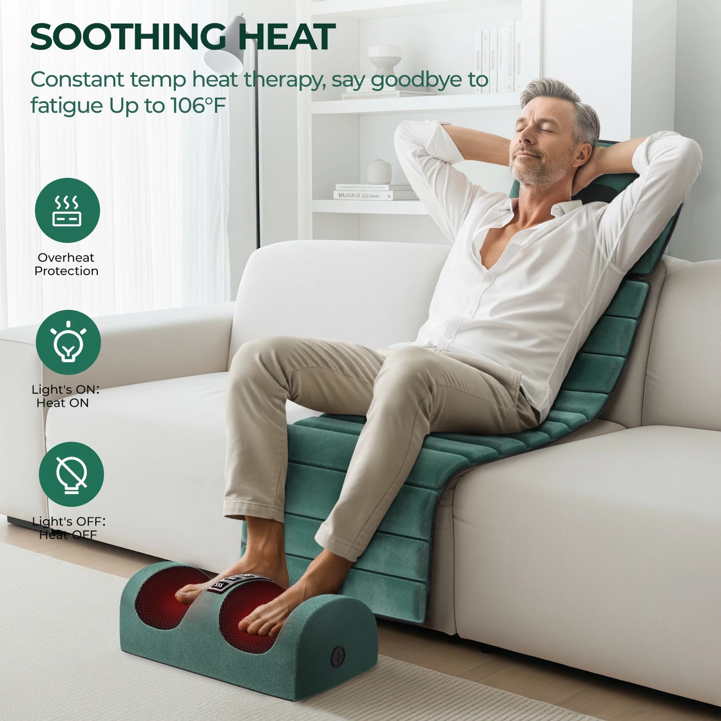 HIMOUTA Full Body Massage Mat With Heat Detachable Pad