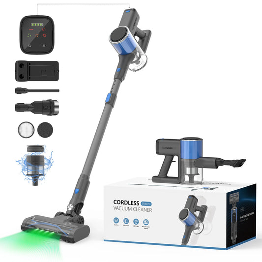 OMESER 807C Cordless Vacuum Cleaner, 50KPa Ultra Lightweight Stick LED Display Vacuum, for Carpet, Hard Floor, Car, Pet Hair