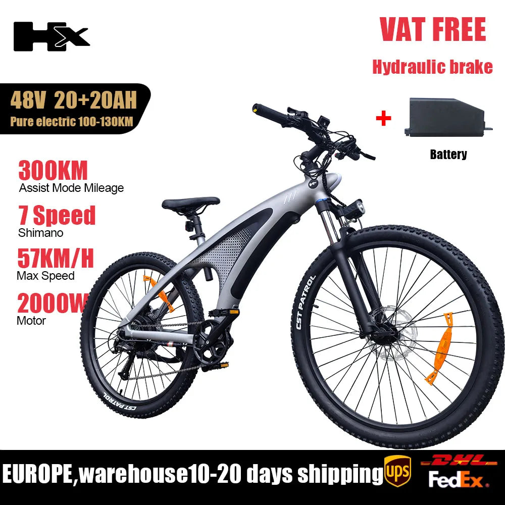 Huanci HX Q5 2000W Electric Mountain Ebike With Removable Battery