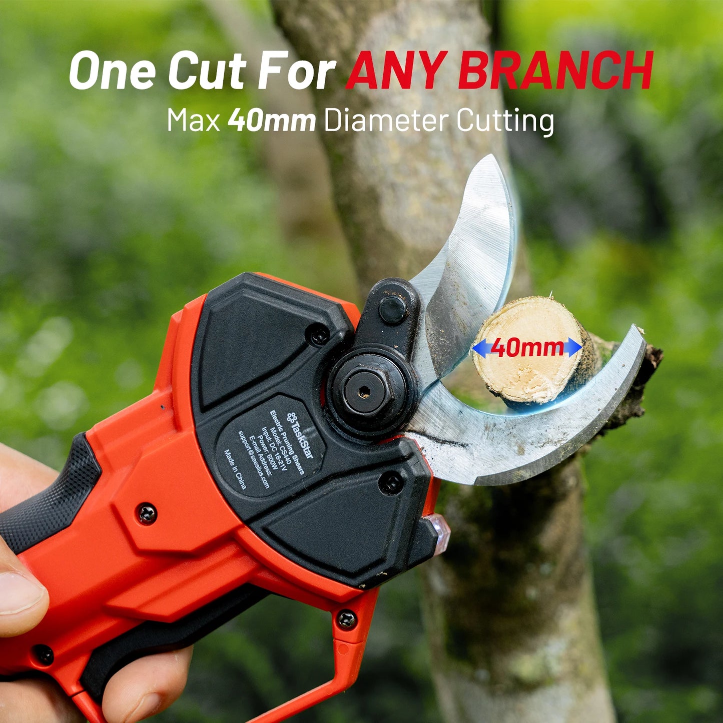 Taskstar Brushless Electric Trimmer Pruning Shears SK5 Blade 4000mAh Battery
