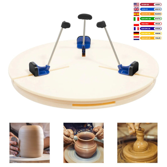 Pottery Turntable Clamp ABS Trim Holder For Sculpting And Throwing