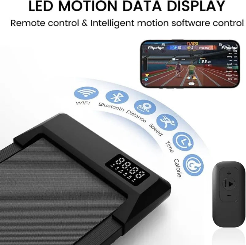 Superun 2-In-1 Home Office Walking Treadmill With App Remote