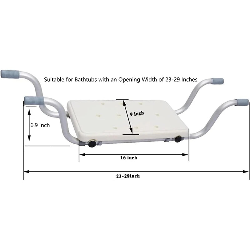 Heavy Duty Bath Bench Aluminum Adjustable Shower Stool