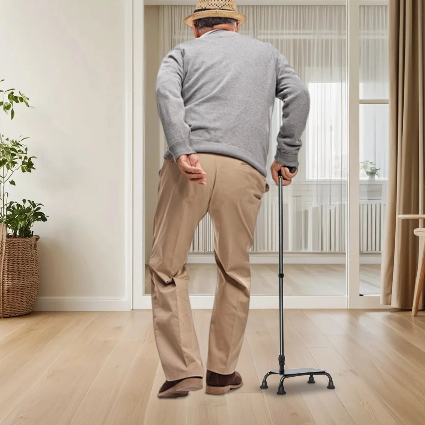 Stair Lift Walking Stick For Seniors Height Adjustable And Portable