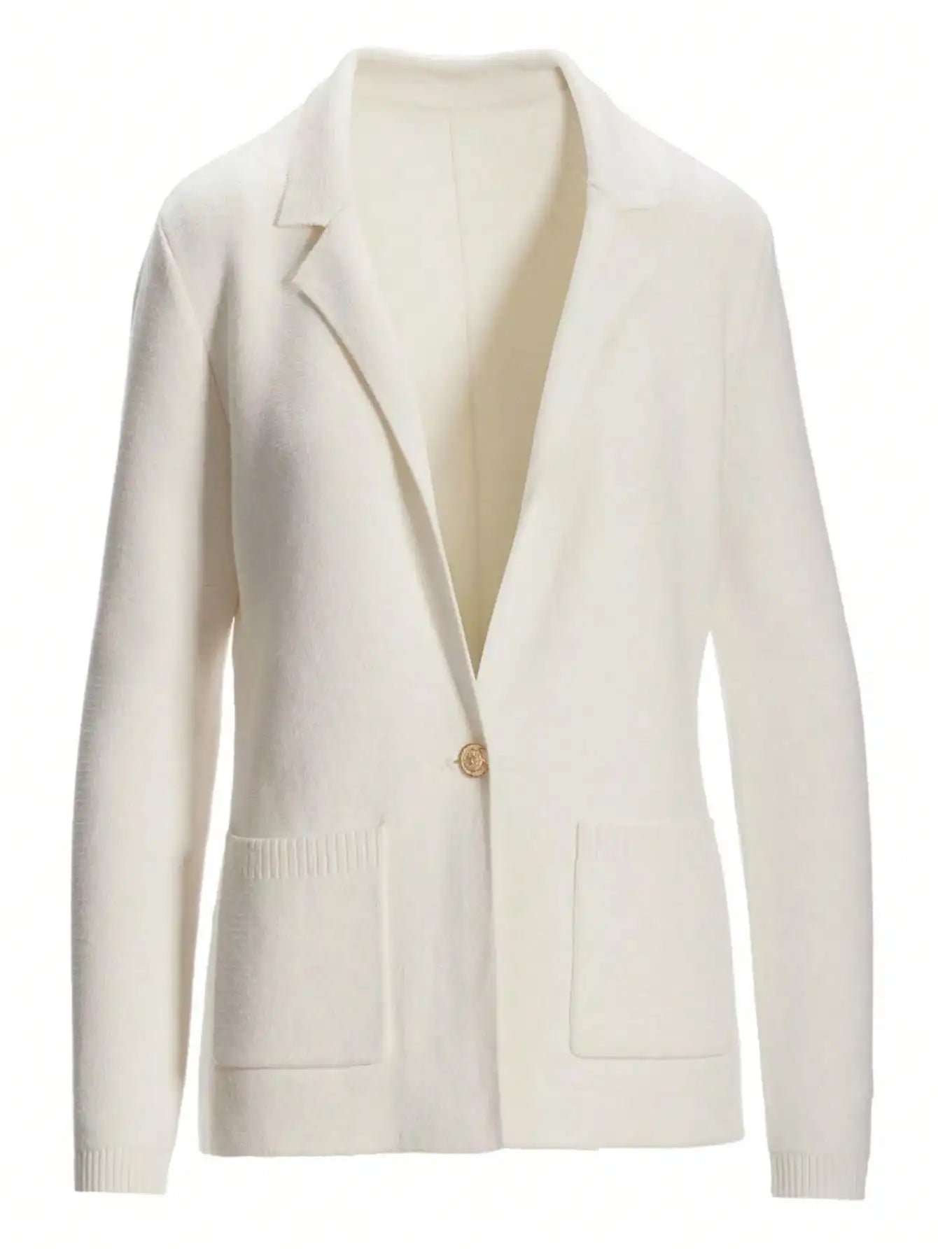 Knit Single Button Blazer For Women Regular Fit Office
