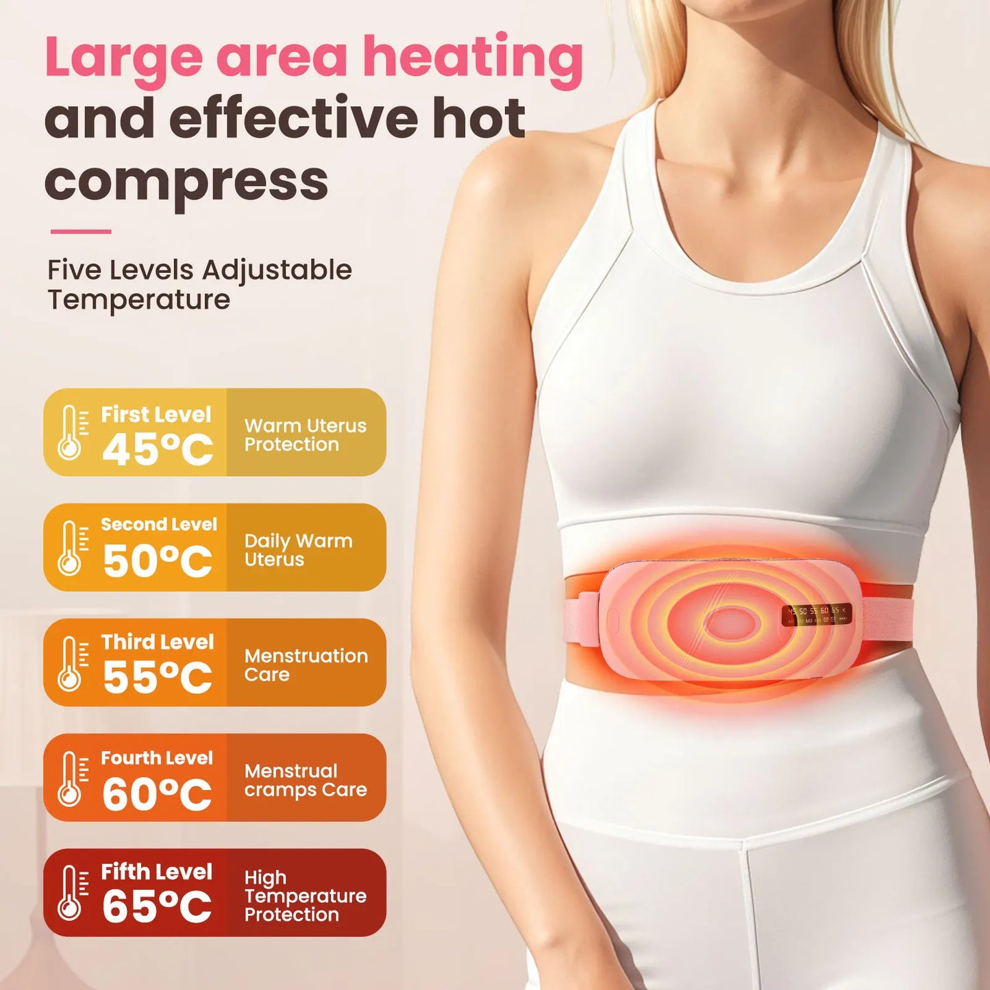 Hailicare Uterus Warming Belt Electric Thermal Pad for Period Pain