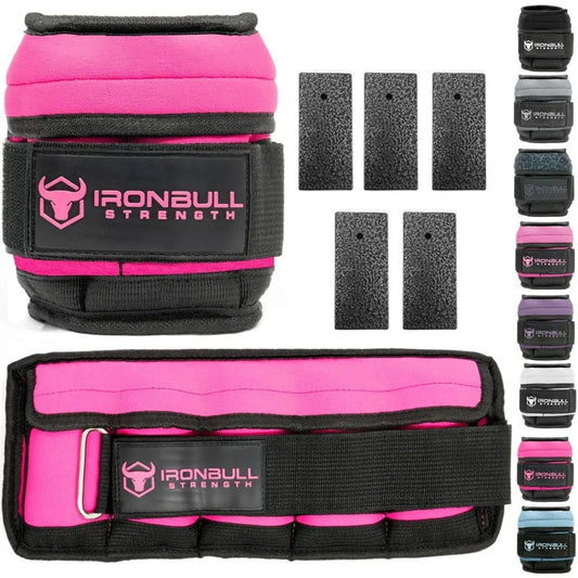 LISM Adjustable Ankle Weights Set With Secure Straps For Training