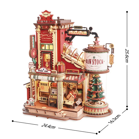 Robotime Dream Gift Factory Wooden Music Box 3D Puzzle Kit