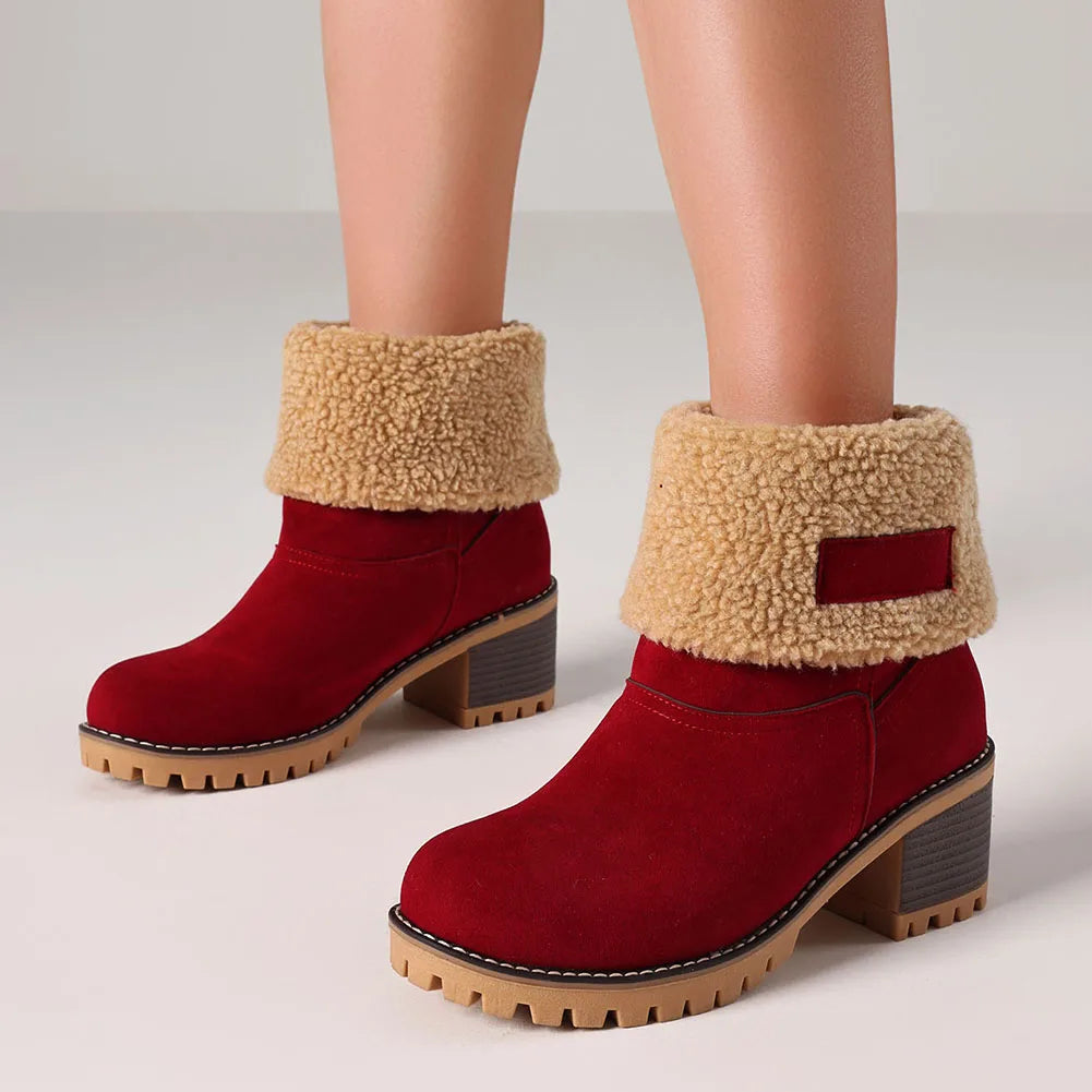 Winter Faux Fur Snow Boots For Women With Platform Warmth