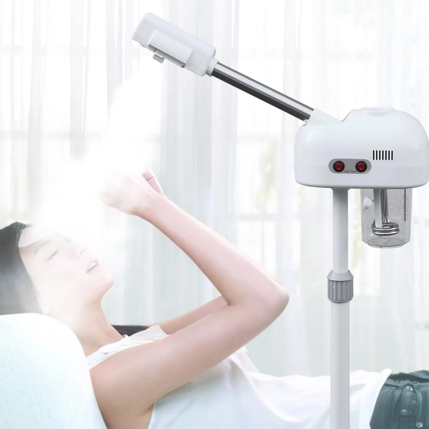 Bymaocar Facial Steamer For Home Spa 360 Degree Nozzle