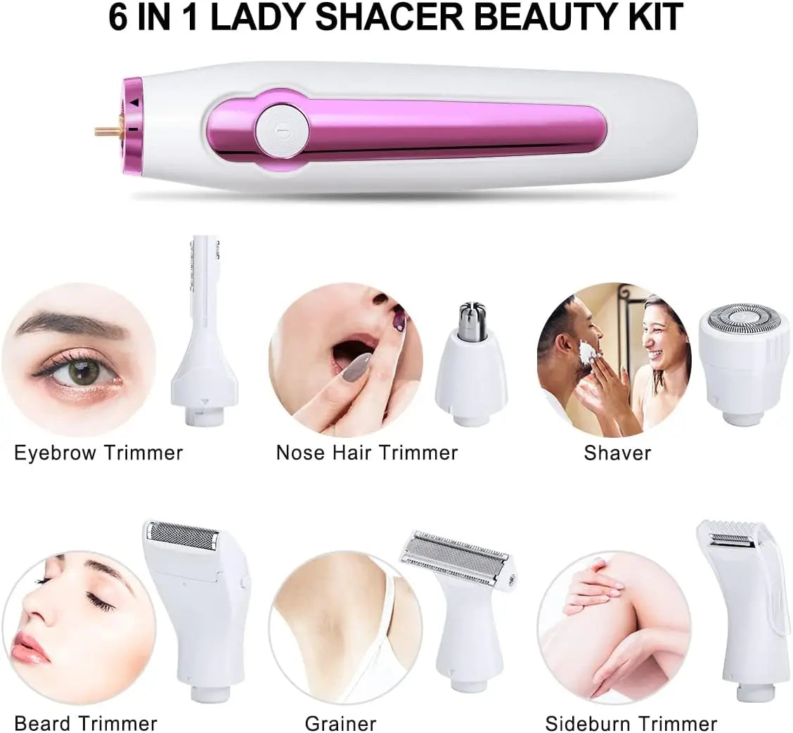 JOOYEE Six In One Electric Epilator Hair Remover For Body